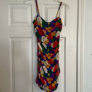 Ruched floral dress